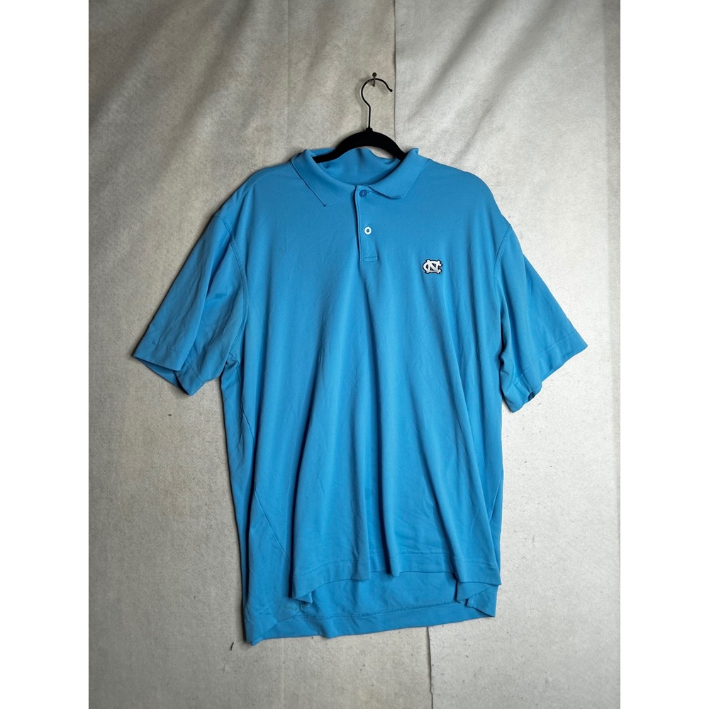 Cutter & Buck UNC North Carolina Tar Heels Polo Shirt Mens XL Blue Golf NCAA